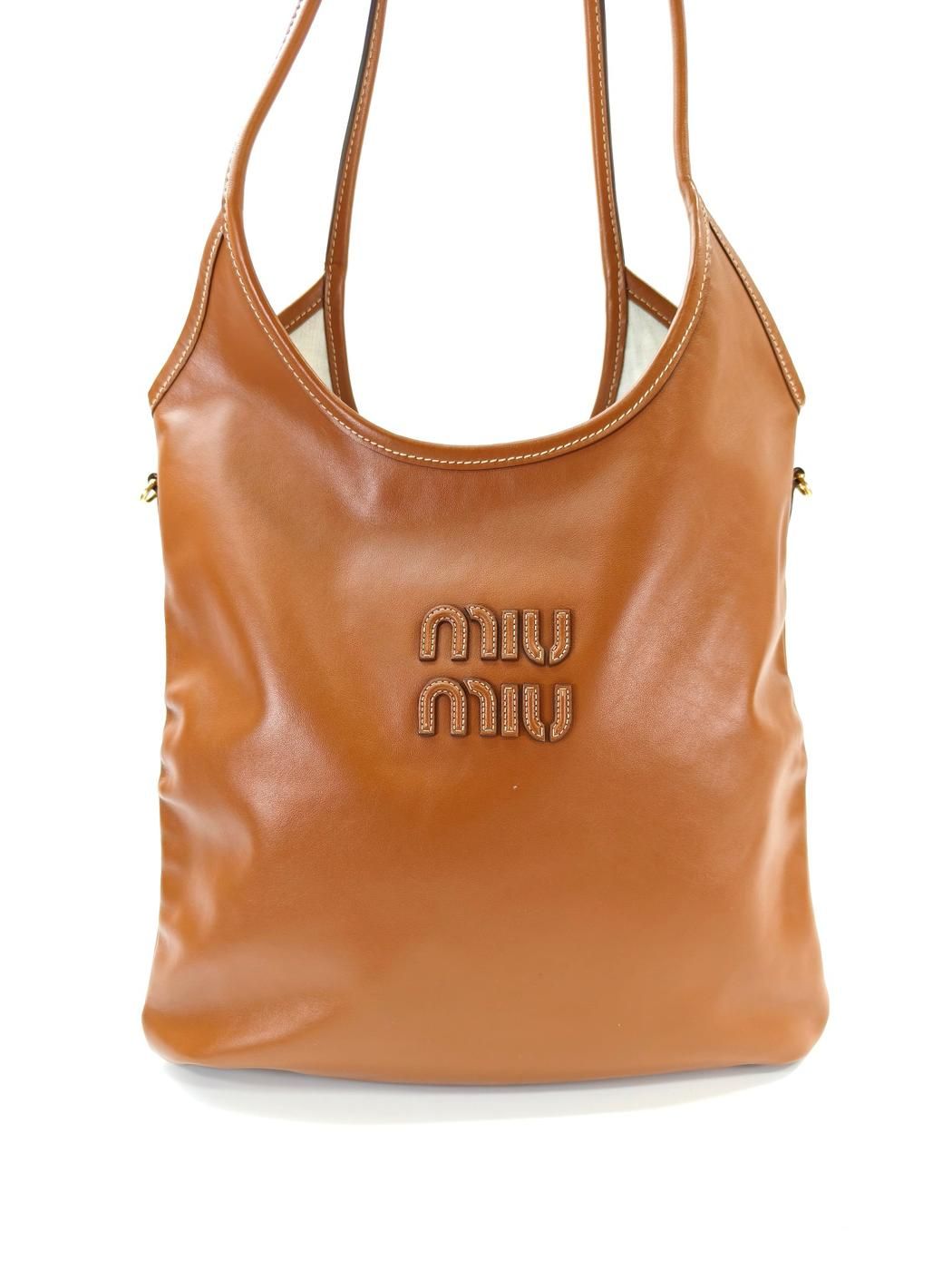 MIUMIU ミュウミュウ IVY トートバッグ ブラウン 管理番号：11053 