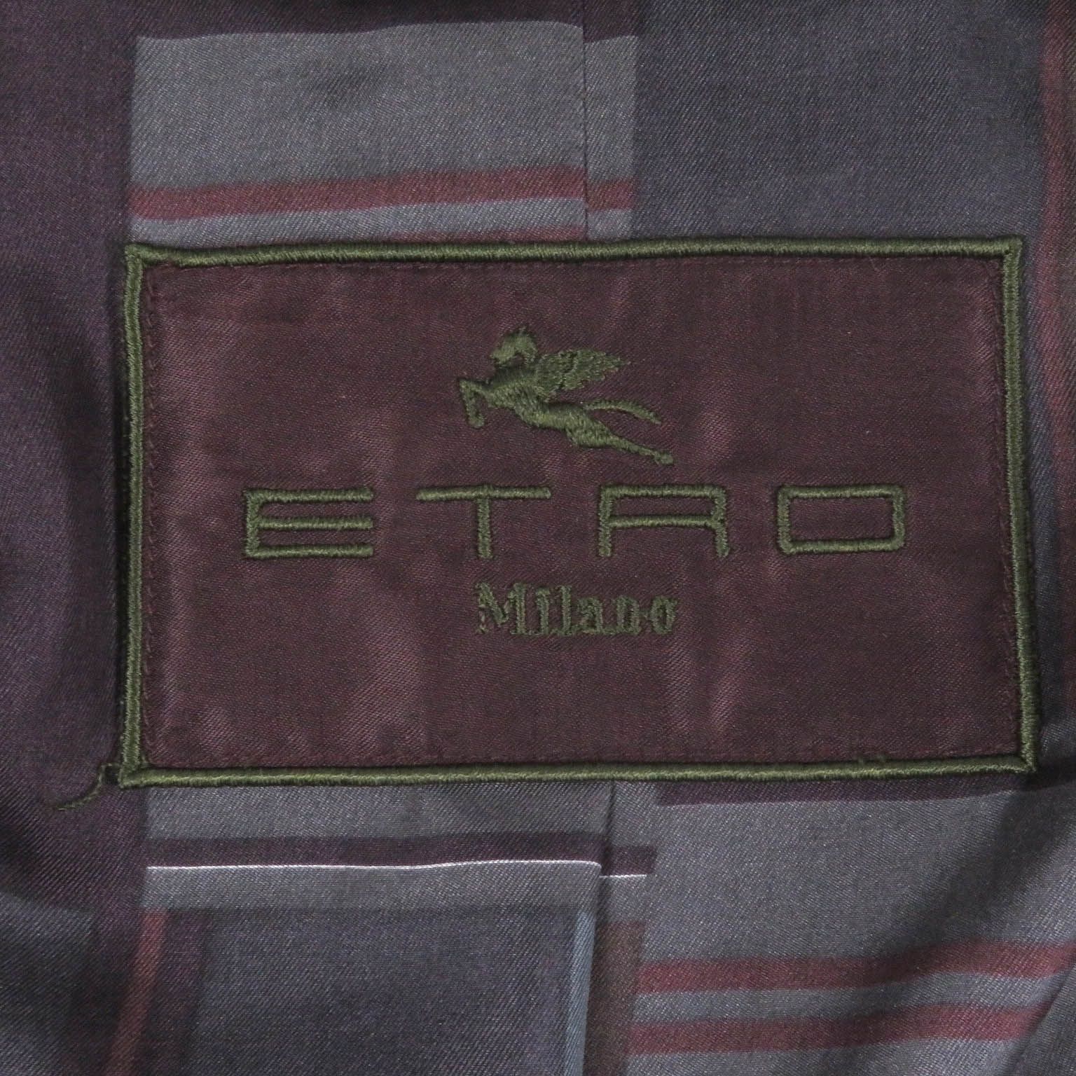 極美品□ETRO エトロ イールスキン 裏シルク混 中綿入り ボンバー 