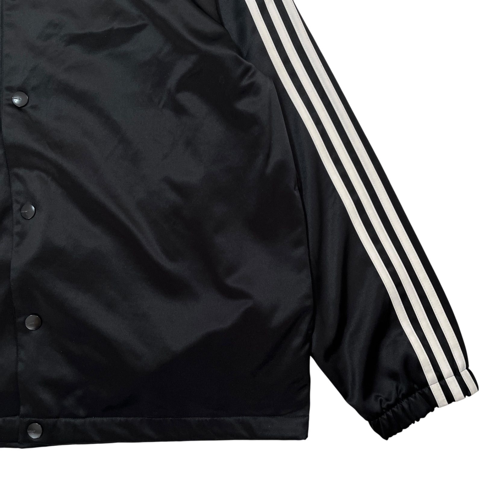 2827 adidas サテンコーチジャケット ブラック M 常田大希 - メルカリ