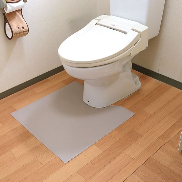 Achilles アキレス本革調トイレマット 80×95 カーペット マット 床暖房対応 厚みがわずか1mmでつまずきにくい 日本製 ランキング1位