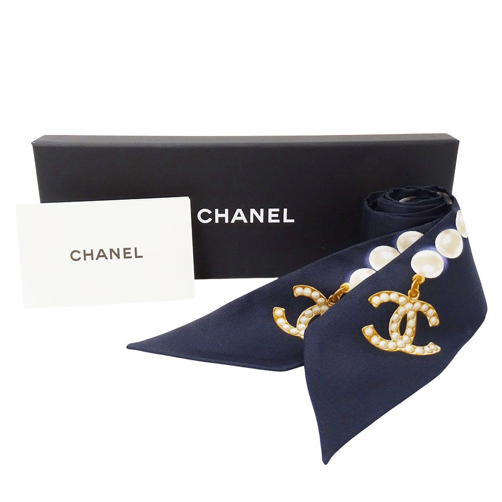 シャネル CHANEL スカーフ レディース ブランド シルク ツイリー