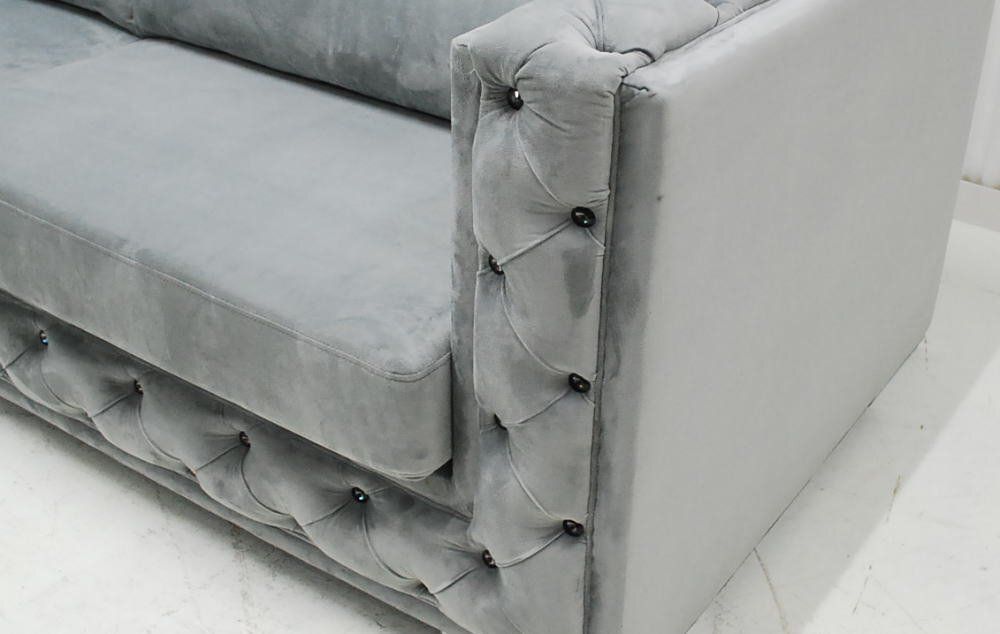  現品限り 3人掛けソファ ワイド ソファ グレー ラグジュアリー ホテルライクインテリア 251215-カルチャード3p-gy マイクロファイバーソファ 2人掛け 3人掛けソファ ソファ ソファベッド