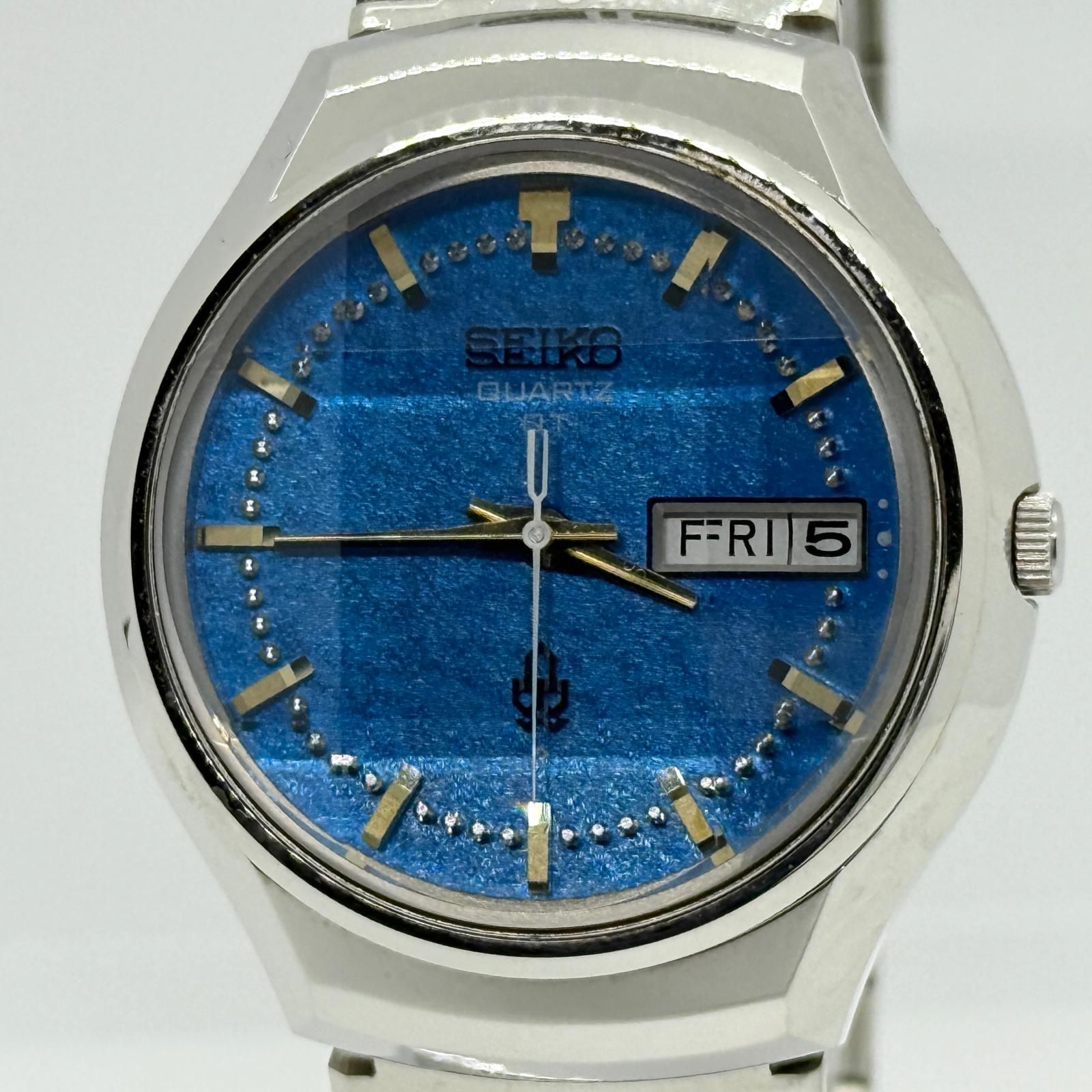 SEIKO セイコー QUARTZ 3803-7061 ブルー QZ メンズ 現状品 カット 