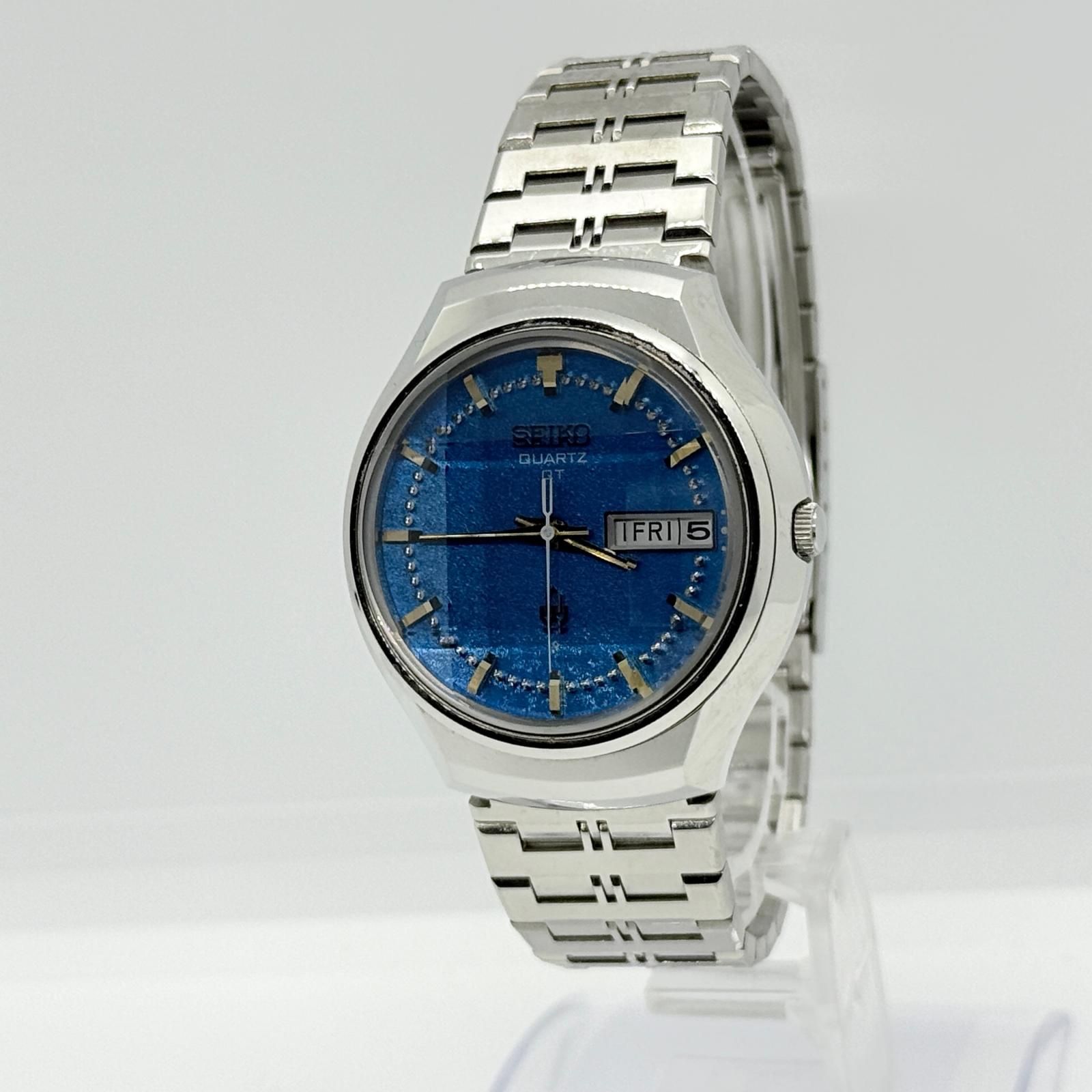 SEIKO セイコー QUARTZ 3803-7061 ブルー QZ メンズ 現状品 カット 