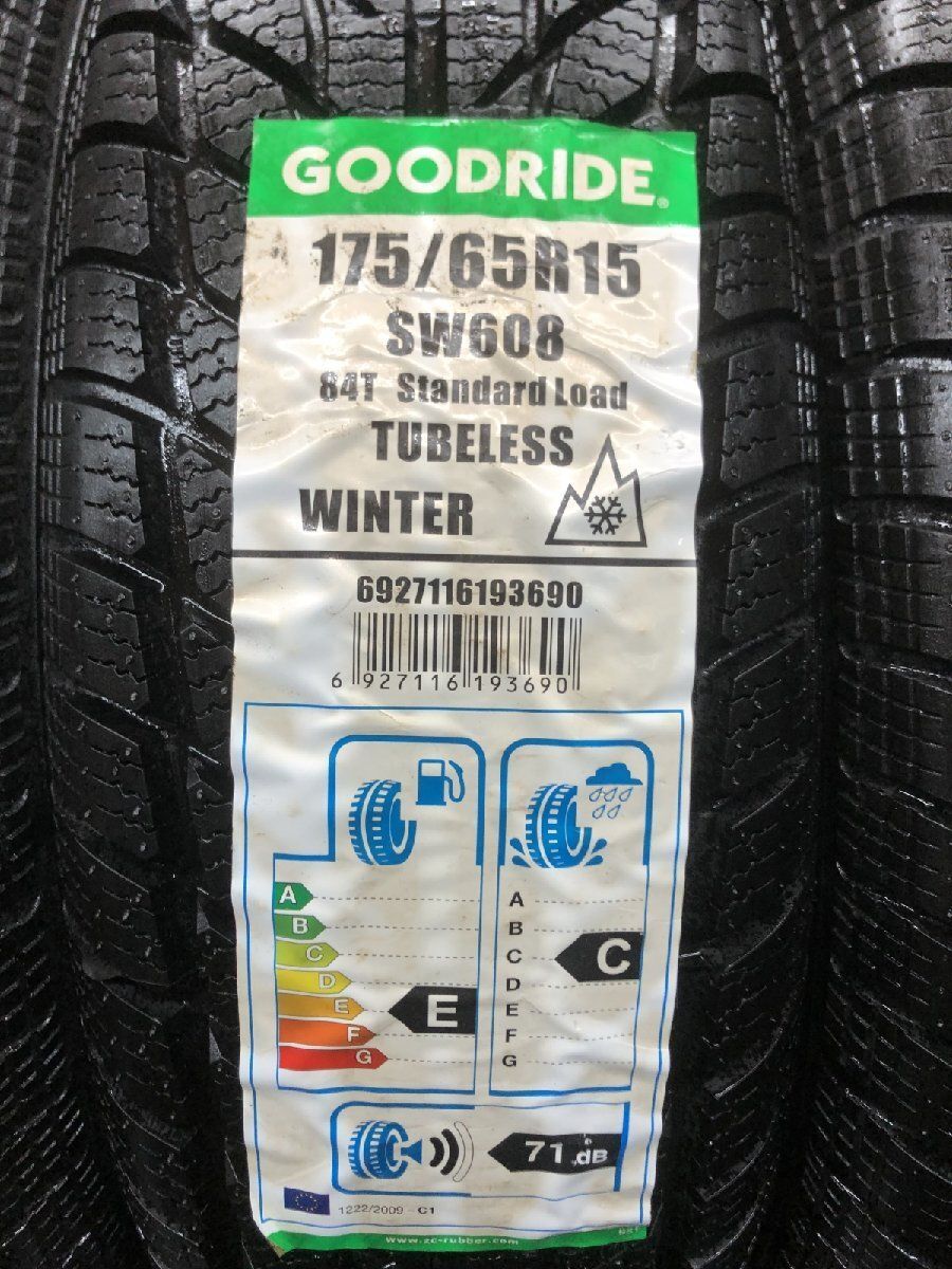 新品】GOODRIDE SW-608 175/65R15 84T 15インチ スタッドレス 4本 22年 