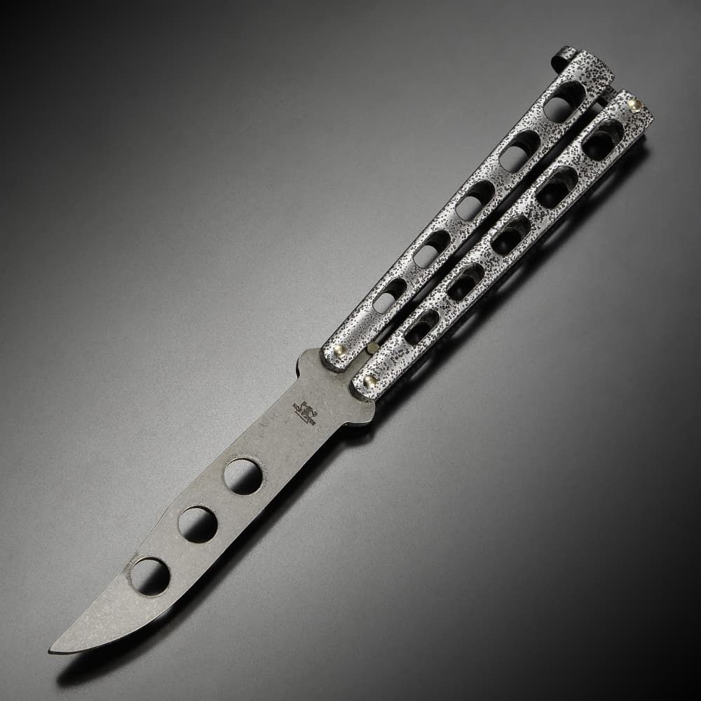 Bear-Son トレーニングナイフ 練習用 バタフライ型 ロング シルバー