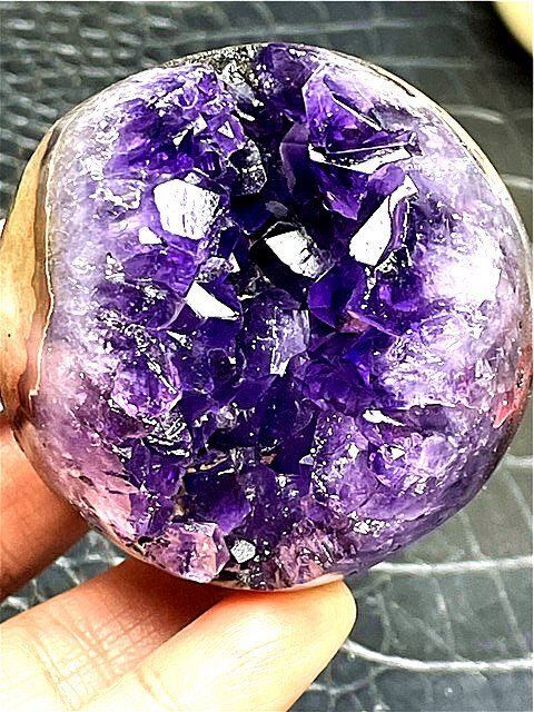 AAA級ウルグアイ産天然アメジストドーム原石開口笑B90G3/156G17C