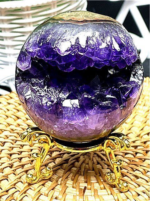 AAA級ウルグアイ産天然アメジストドーム原石開口笑B90G3/156G17C