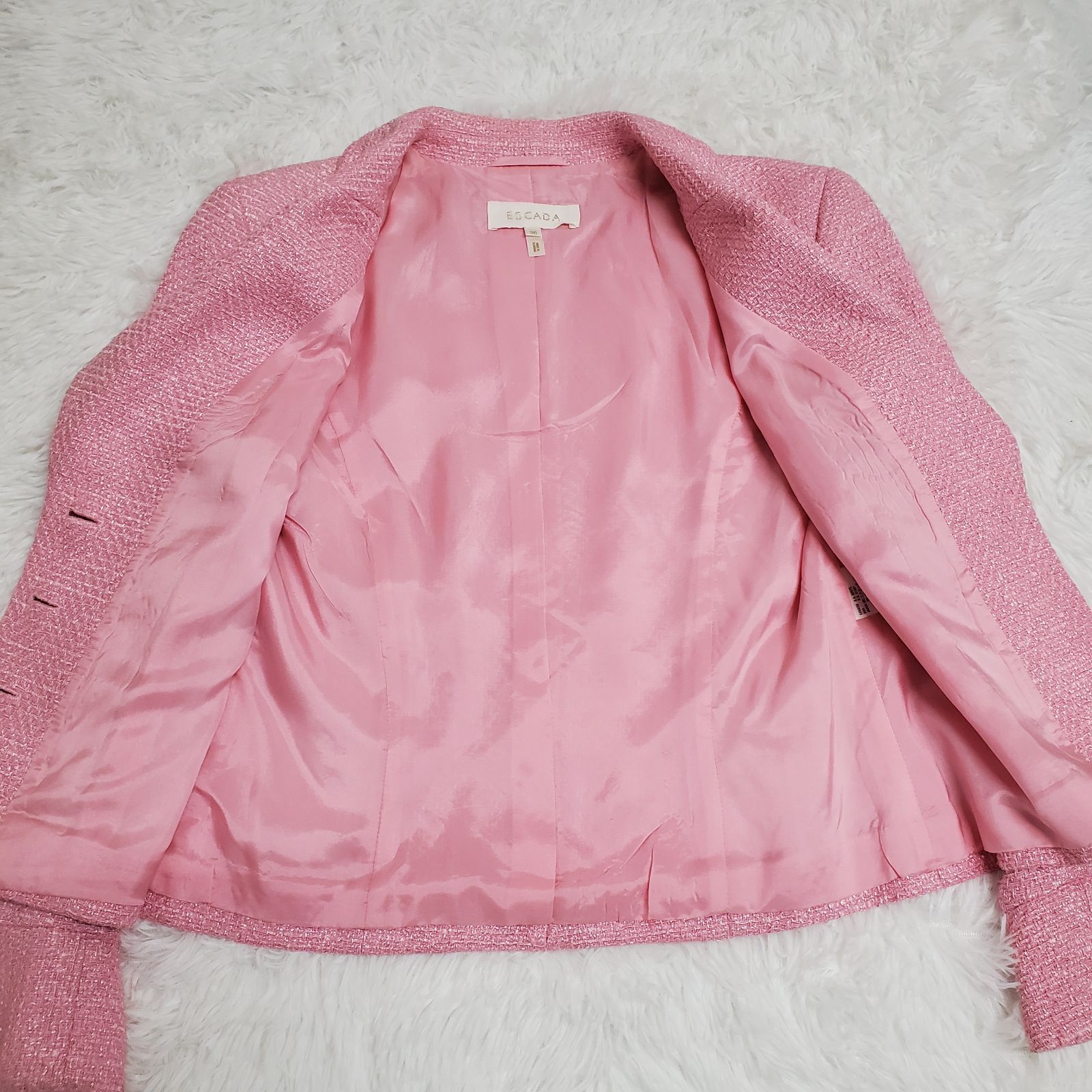 希少✨ESCADA エスカーダ テーラードジャケット ツイード ビジュー 