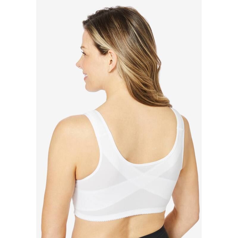レディース コンフォート チョイス レディース アンダーウェア ブラジャー プラスサイズ Comfort Choice Womens Plusizeasy Enhancer Front Close Wireless Posture Bra Evening Blue ブルー