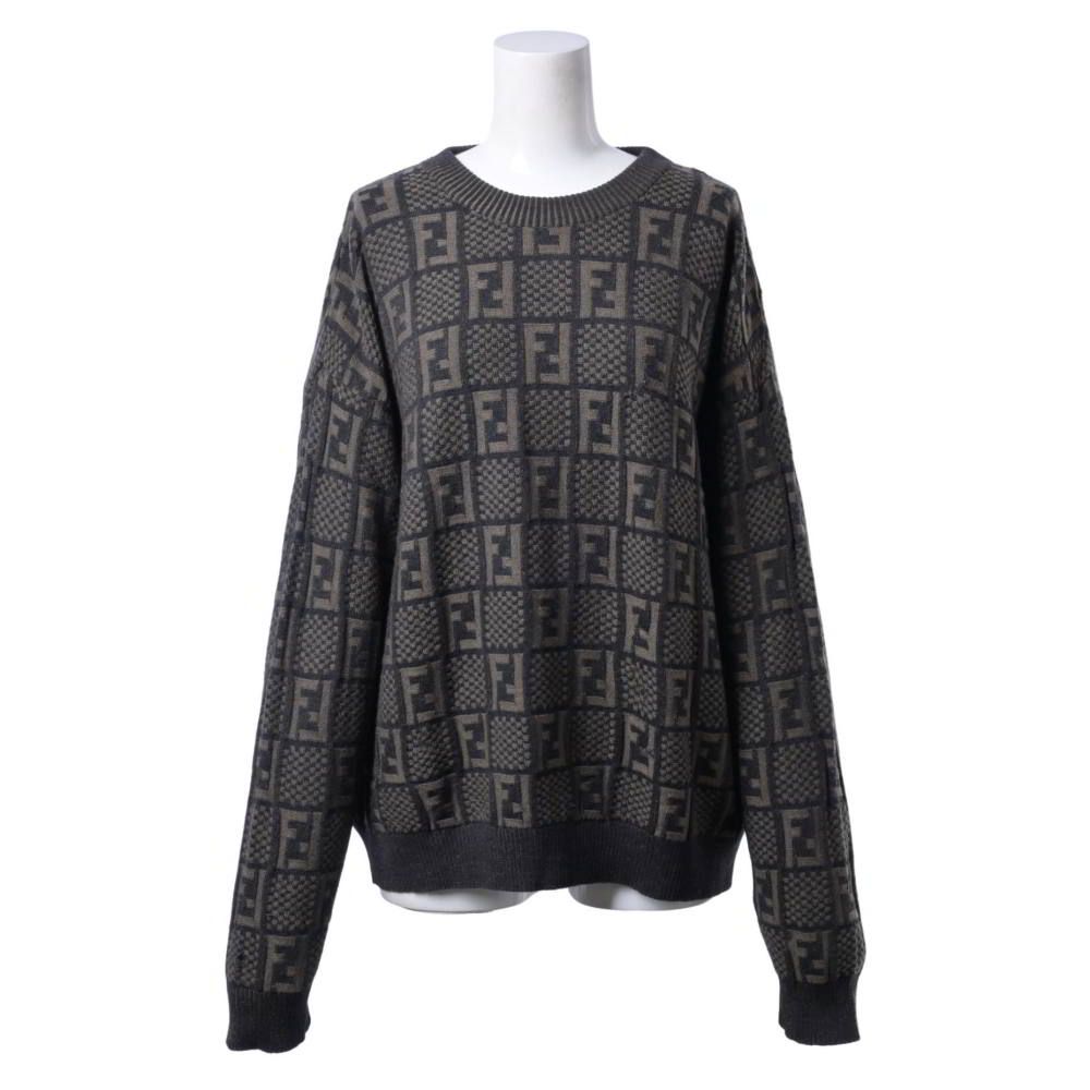 FENDI ヴィンテージ ズッカ柄 ウール モックネック ニット - メルカリ