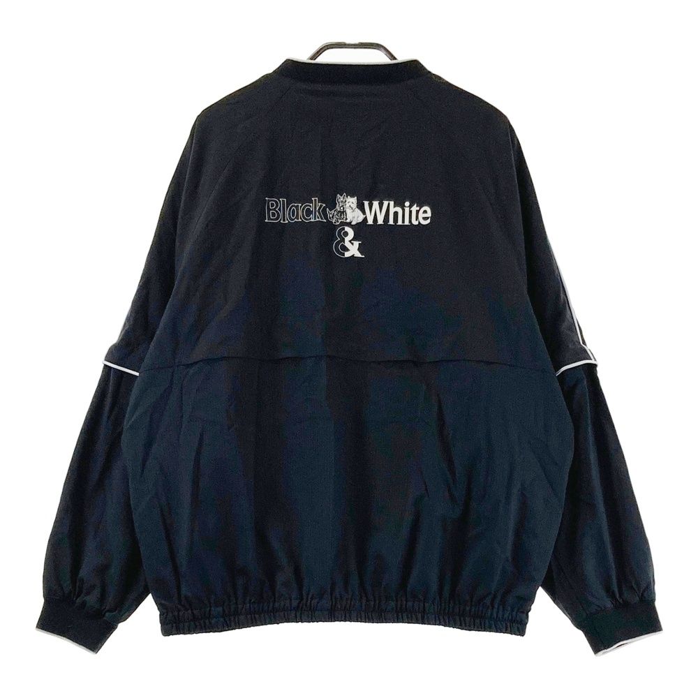 サイズ：L BLACK&amp;WHITE ブラックアンドホワイト 裏メッシュ 2wayブルゾン スニードジャック ブラック系 [240101639139]  ゴルフウェア レディース ストスト