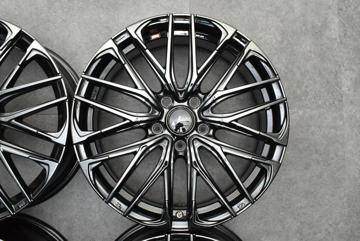 美品】WEDS レオニス SK 18in 7J+47 PCD114.3 ホイール4本セット ノア