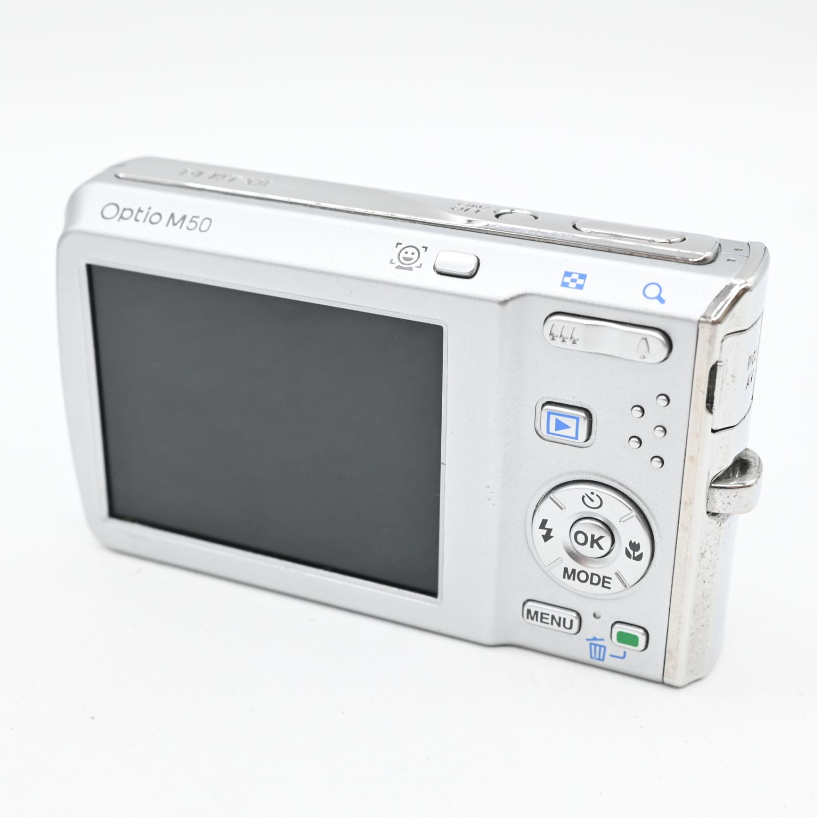 良品】PENTAX デジタルカメラ OPTIO M50 シルバー 800万画素 光学5倍 