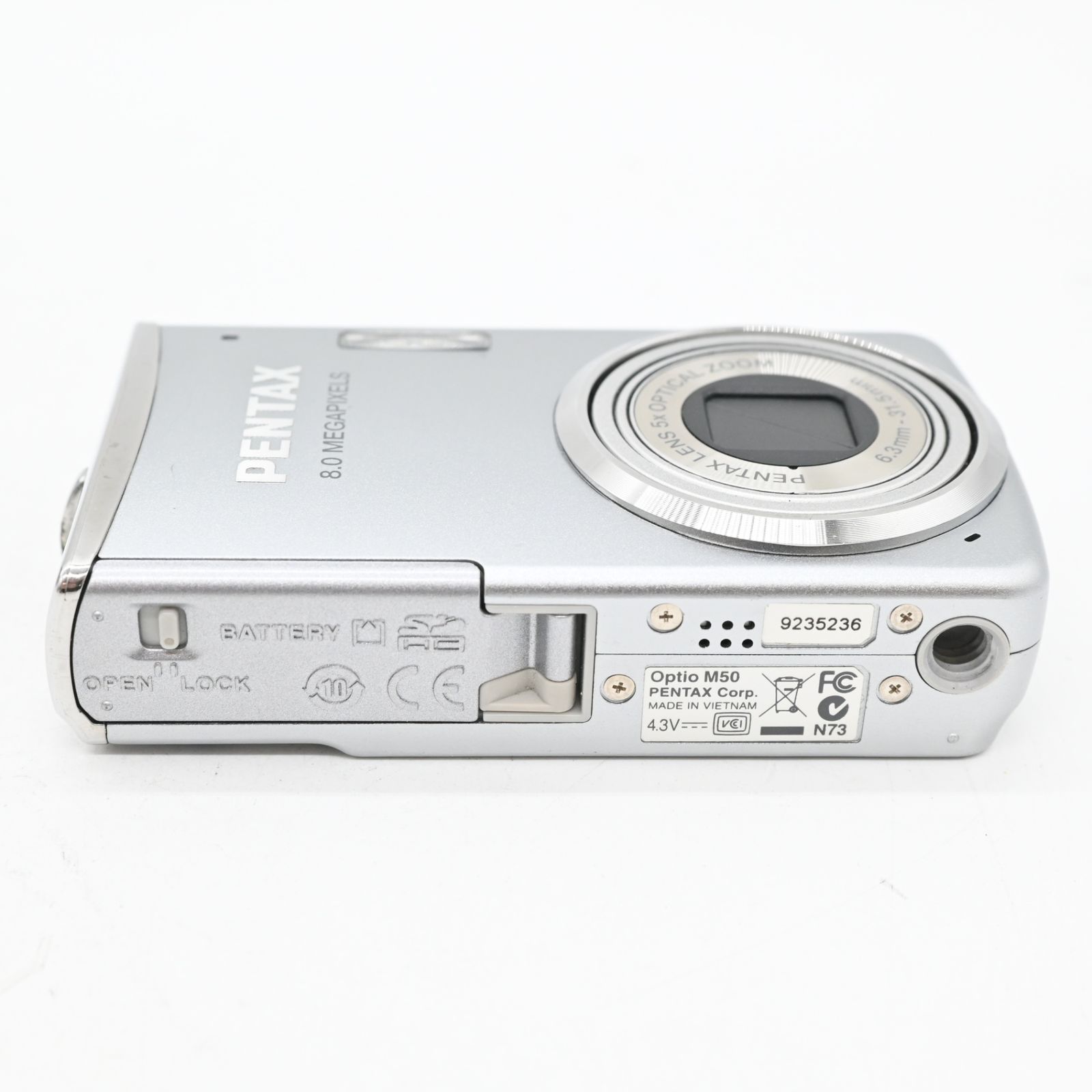 良品】PENTAX デジタルカメラ OPTIO M50 シルバー 800万画素 光学5倍 