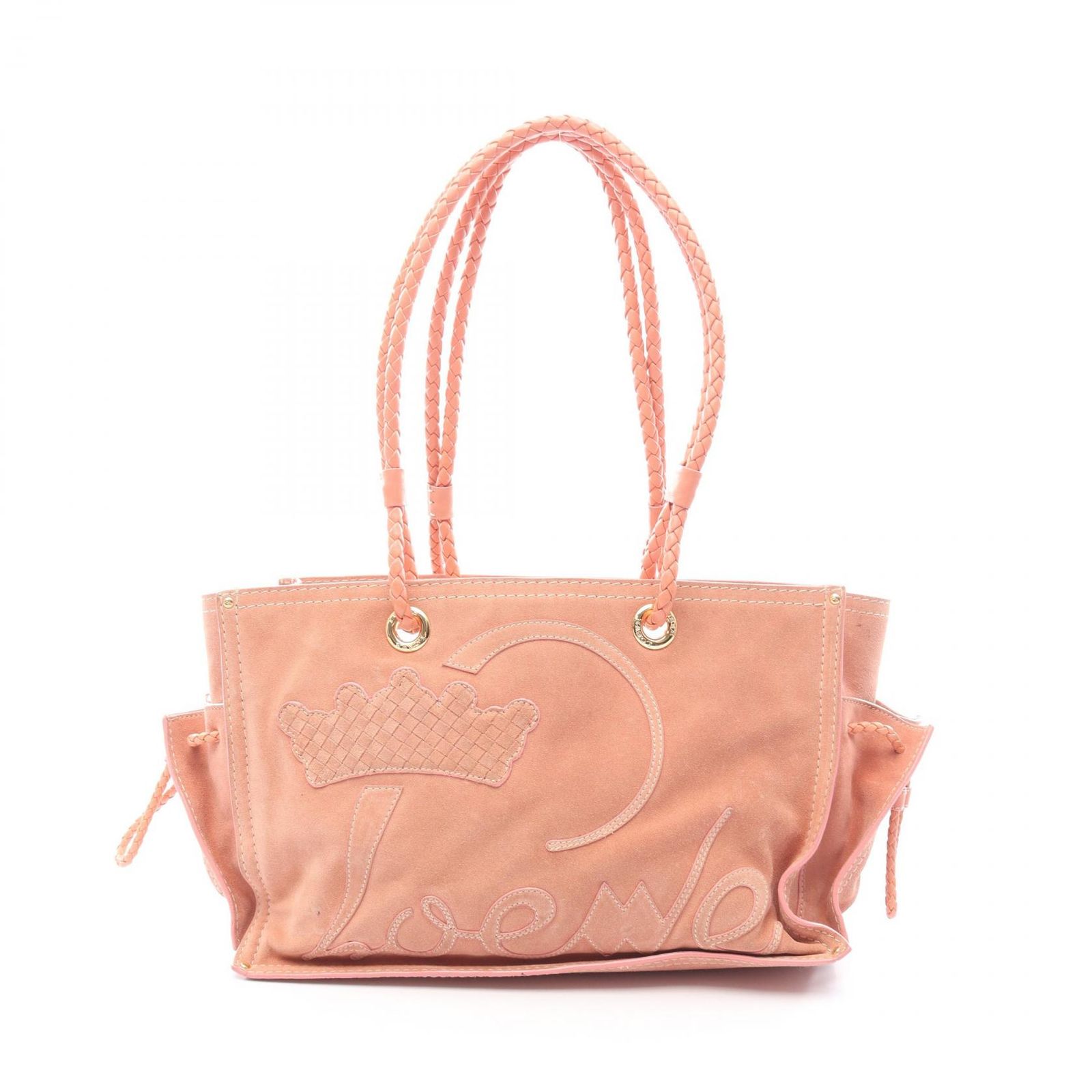 ロエベ LOEWE トートバッグ 290607 サーモンピンク スウェード レザー