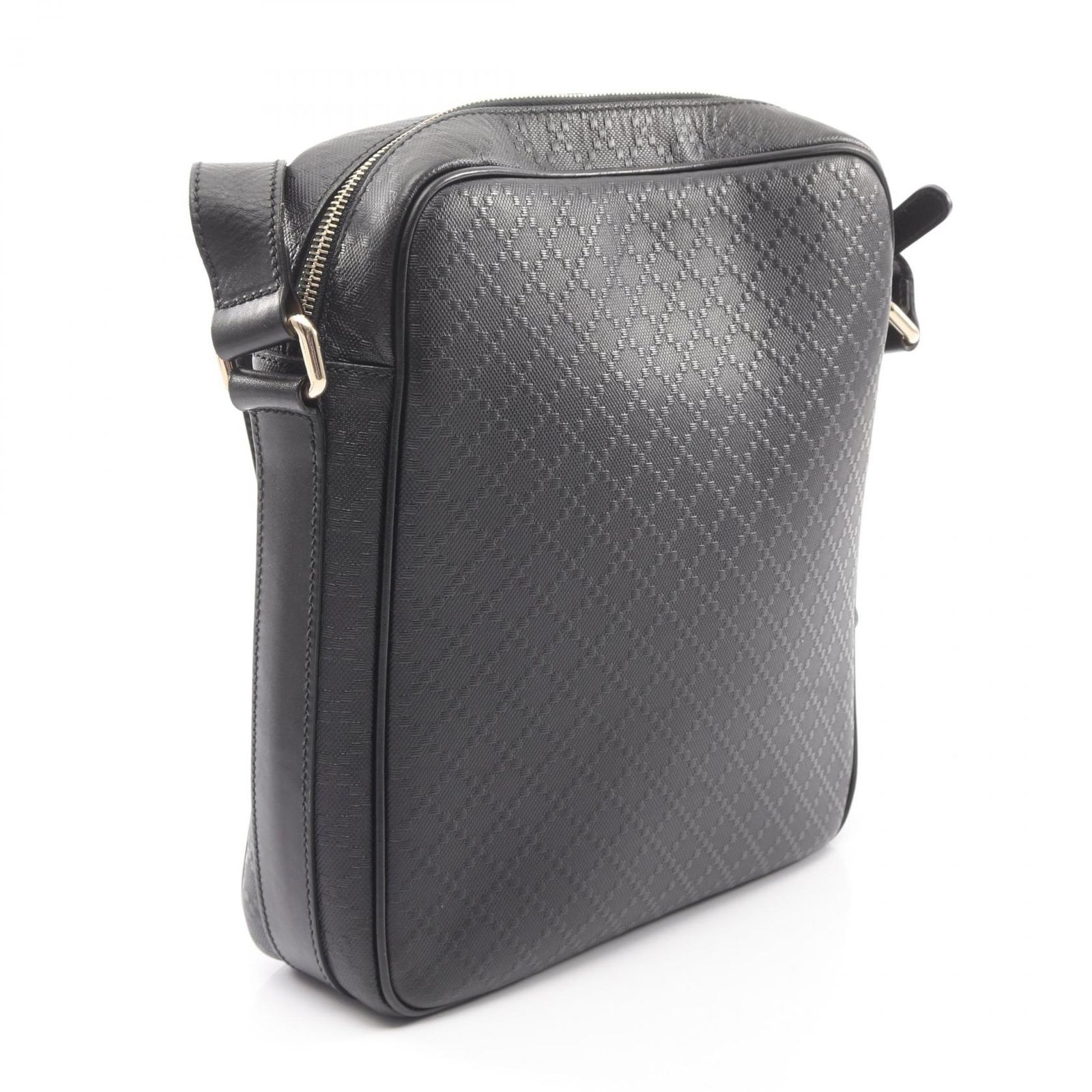 グッチ GUCCI ショルダーバッグ ディアマンテ 201448 ブラック レザー 