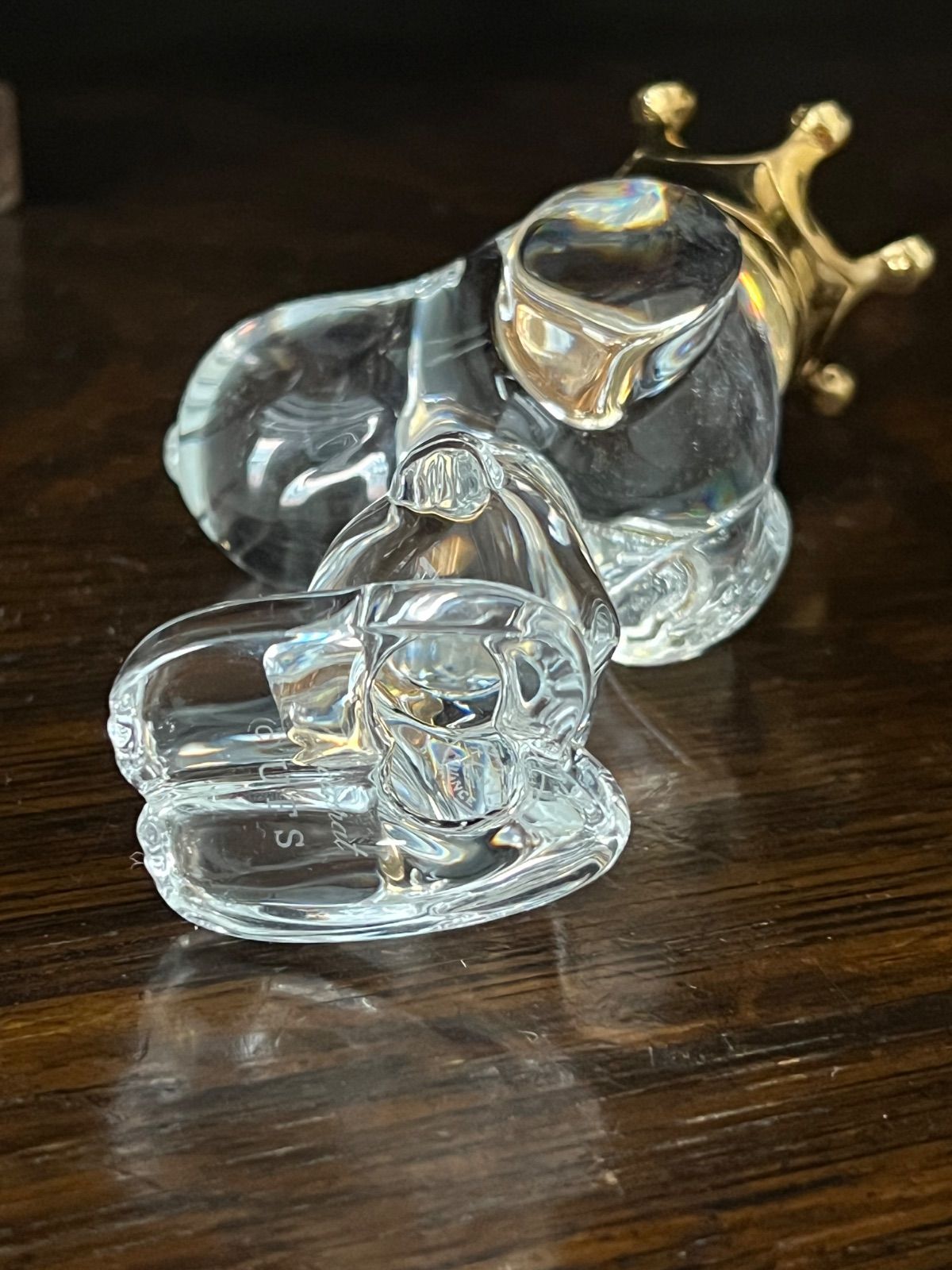 美品バカラ Baccarat 王冠を被ったスヌーピー スヌーピーキング Snoopy