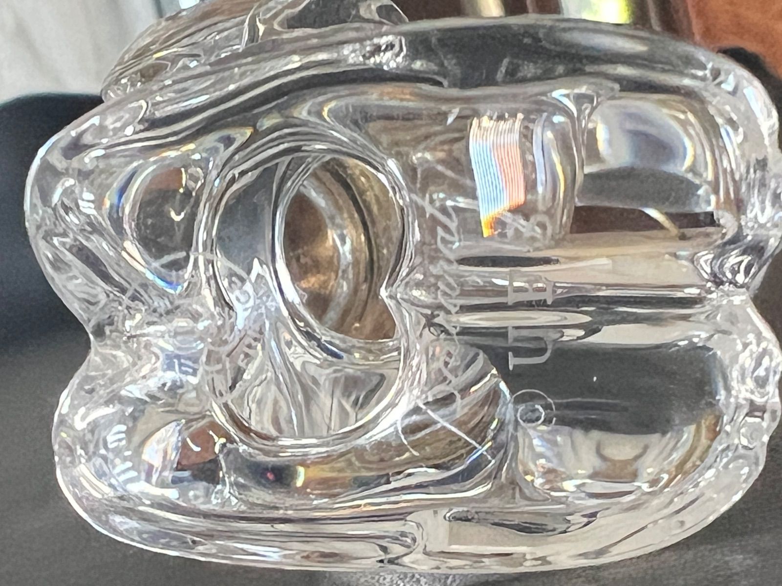 美品バカラ Baccarat 王冠を被ったスヌーピー スヌーピーキング Snoopy