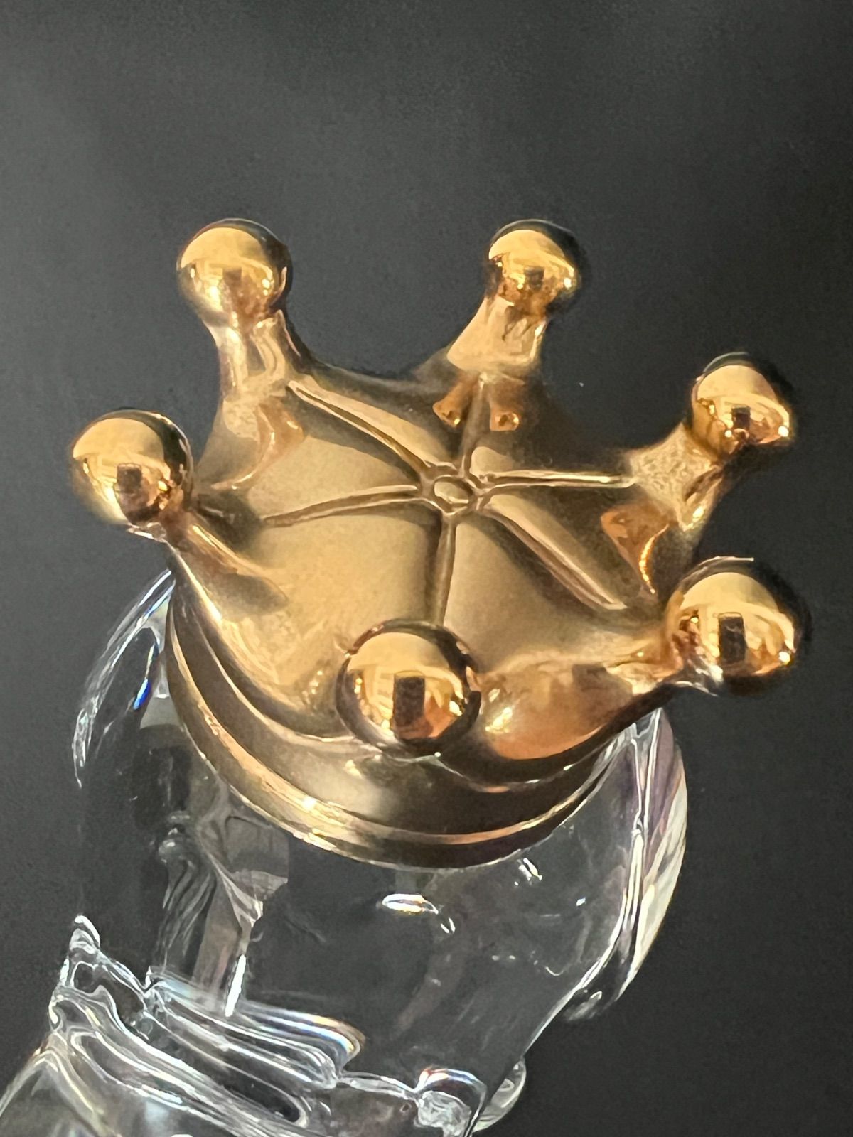 美品バカラ Baccarat 王冠を被ったスヌーピー スヌーピーキング Snoopy