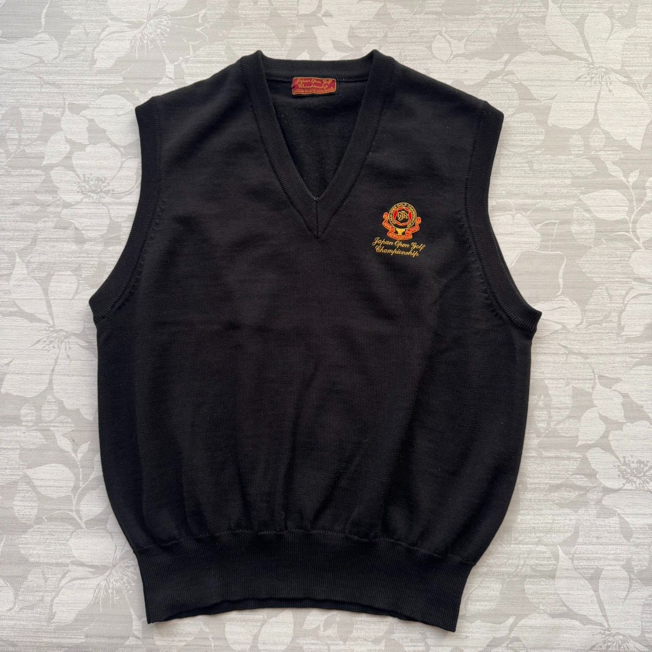 希少】日本オープンゴルフ選手権 ニットベスト ウール100% L ブラック