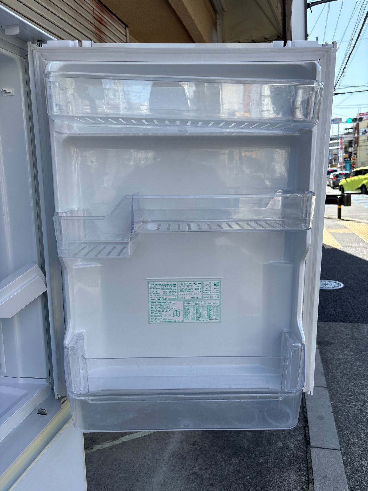 店頭販売中 中古 SHARP シャープ 3ドア冷蔵庫 両開き 356L SJ-GW36D 