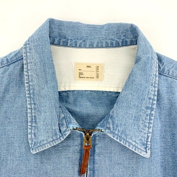 PABLO VINCI パブロヴィンチ Chambray zip shirt シャンブレー ジップ