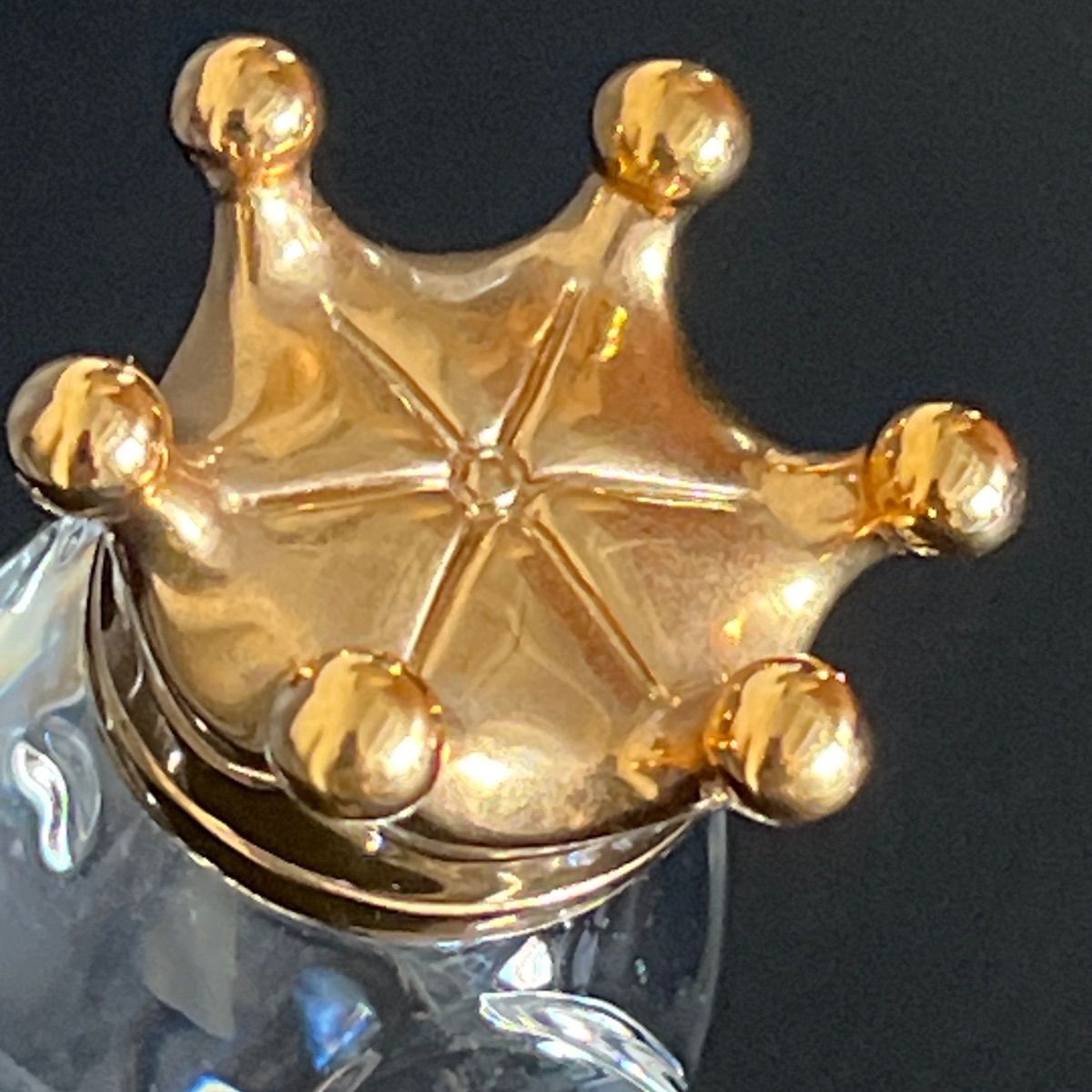 美品バカラ Baccarat 王冠を被ったスヌーピー スヌーピーキング Snoopy