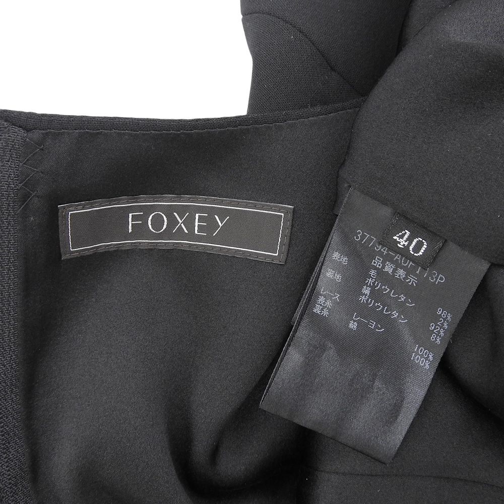 FOXEY フォクシー 美品 バックジップ ノースリーブ ワンピース