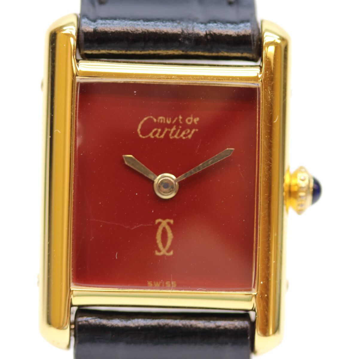 Cartier カルティエ 76ｰ81年 925 ﾏｽﾄﾀﾝｸｳﾞｪﾙﾒｲﾕSM ﾎﾞﾙﾄﾞｰ文字盤 手巻き