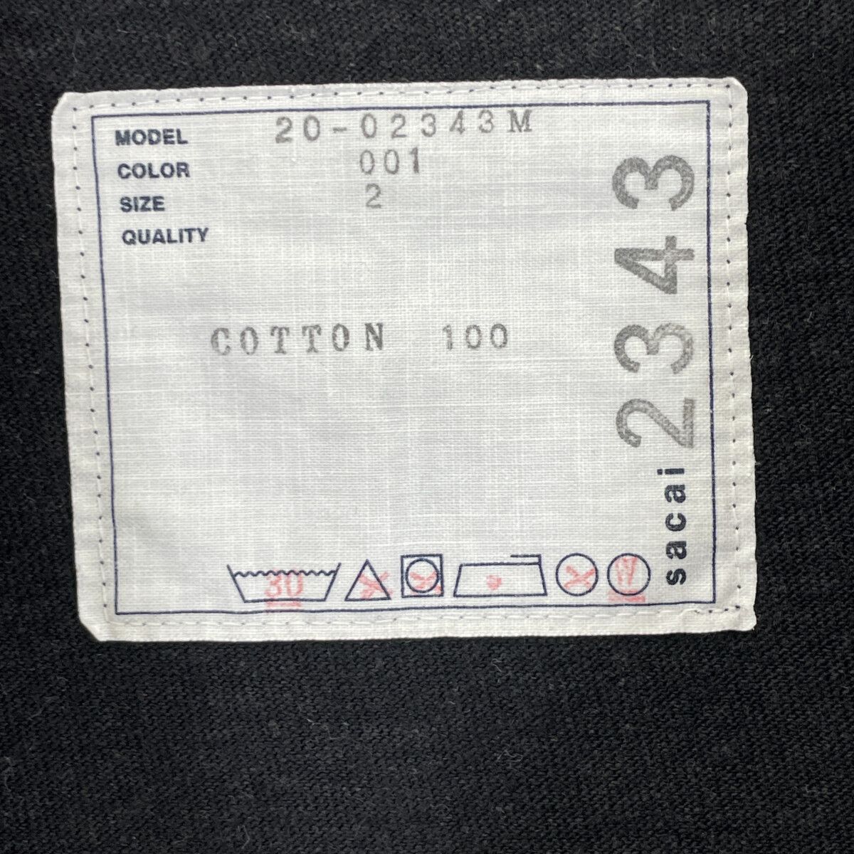 sacai サカイ ×Dr.Woo 20-02343M ﾌﾞﾗｯｸ ﾊﾞﾝﾀﾞﾅﾌﾟﾘﾝﾄ Tｼｬﾂ 2 タイプ