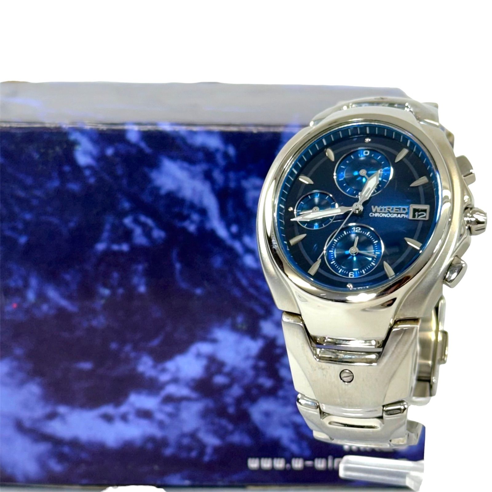 美品☆電池新品☆送料込☆セイコー SEIKO ワイアード WIRED クロノ 