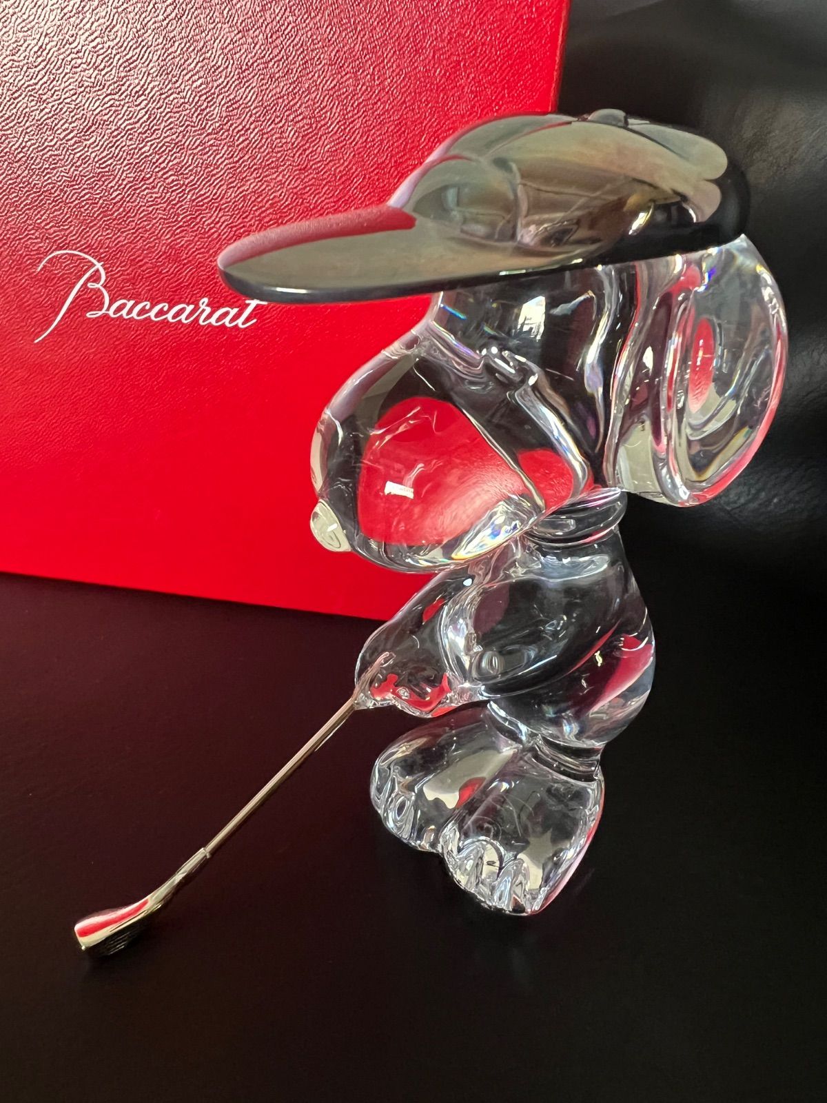 バカラ Baccarat ス ヌーピー ゴルフ クリスタルガラス フィギュリン