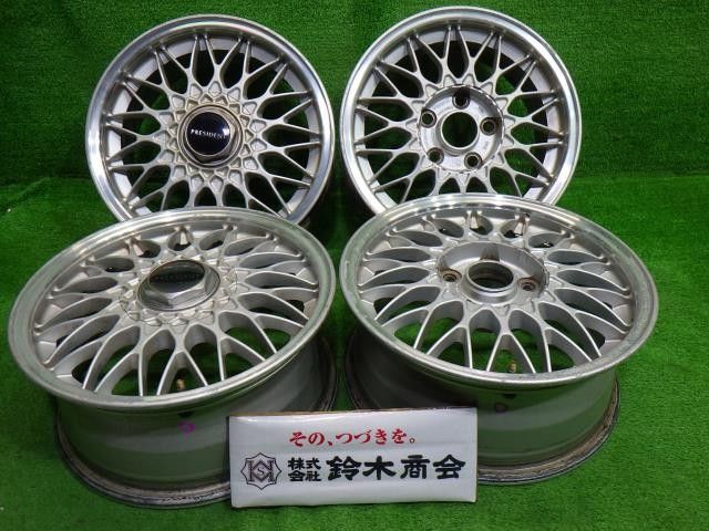 日産 オプション BBS  ﾌﾟﾚｼﾞﾃﾞﾝﾄ GC15 ホイール アルミ シルバー 15インチ 6.5J 5穴 4本 114.3 +45
