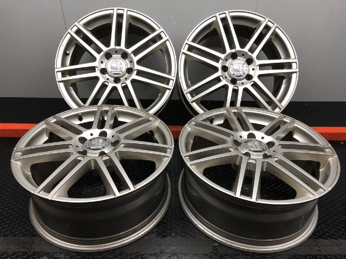 社外ホイール 18インチ 4本 7.5J5HPCD112+33 ベンツAMG純正キャップ 