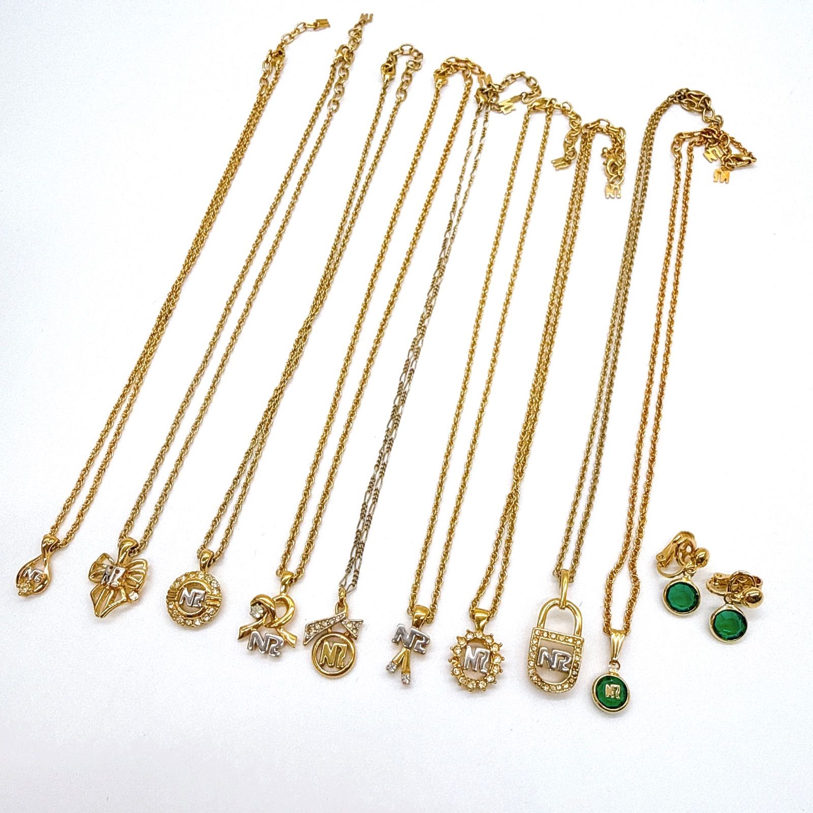 美品○ Nina Ricci ニナリッチ ネックレス アクセサリー ロゴ 10点 