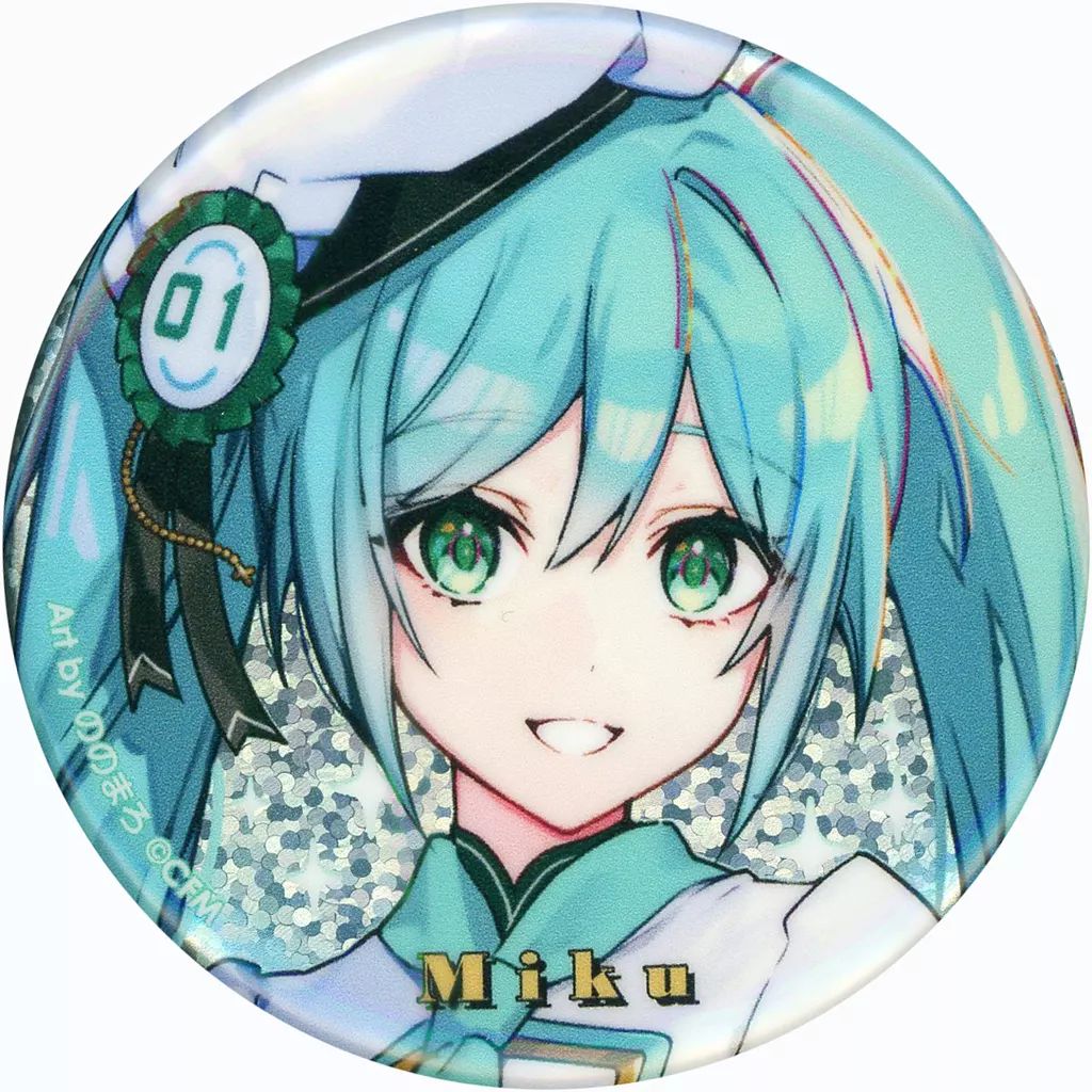 中古】バッジ・ビンズ 初音ミク グリッター缶バッジ 「初音ミク