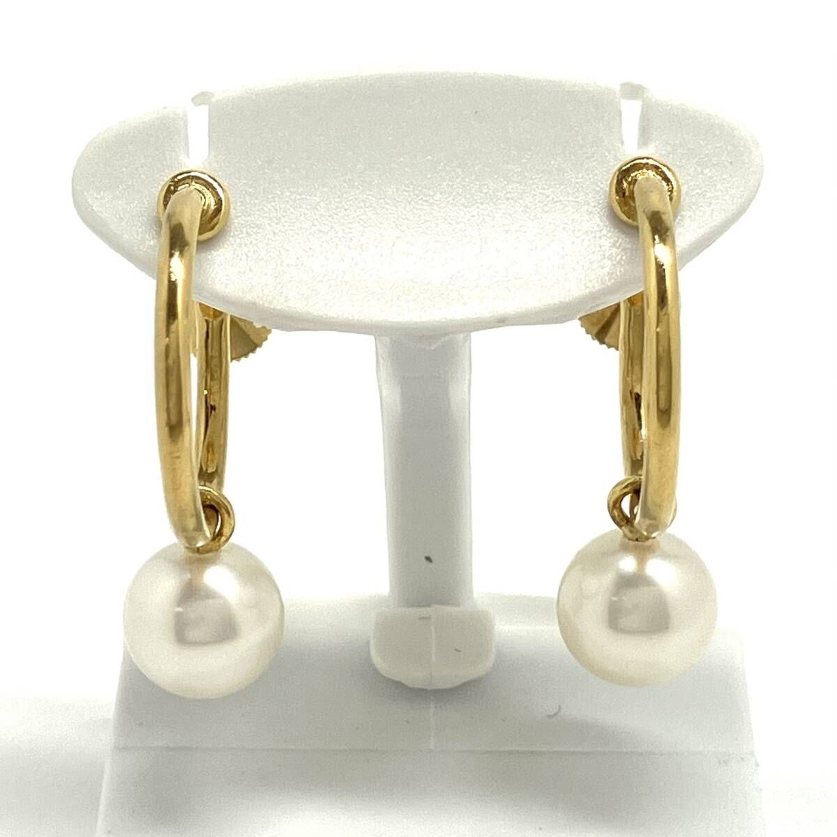 MIKIMOTO ミキモト K18 約4.2g パール イヤリング ゴールド イエロー 