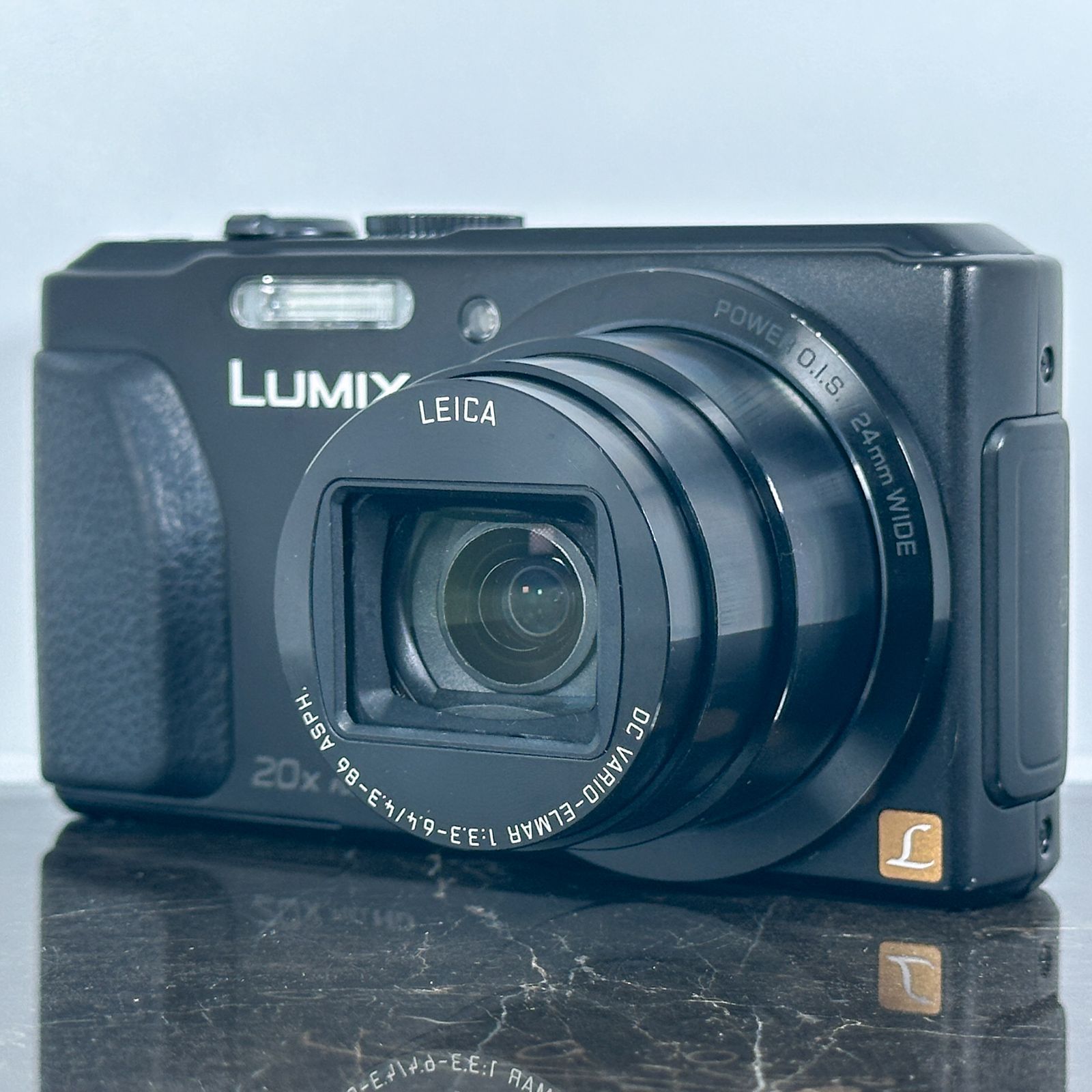 [Good Condition] Panasonic LUMIX DMC-TZ40 Black 18.1 Million Pixels 20x Zoom LEICA Lens Wi-Fi GPS Full HD Video Image Stabilization Travel Compact Digital Camera
