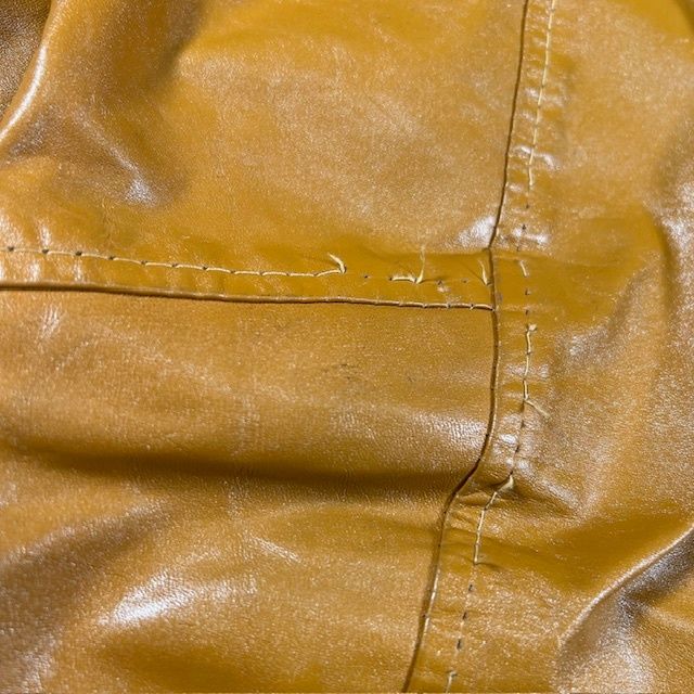 unknown 60-70's レザージャケット GENUINE Leather 本革 VINTAGE 棒