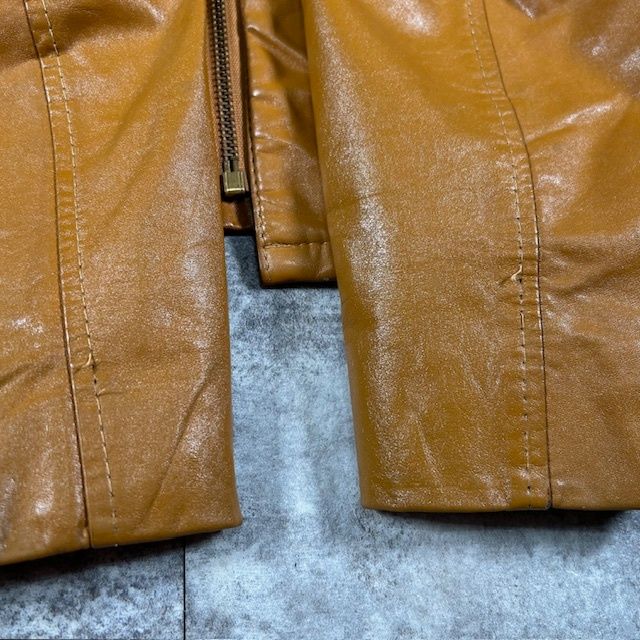 unknown 60-70's レザージャケット GENUINE Leather 本革 VINTAGE 棒