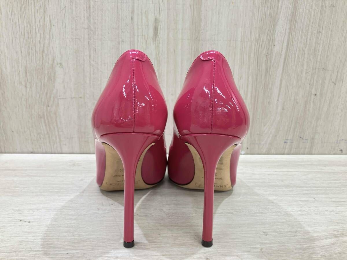 通年 JIMMY CHOO ジミーチュー パンプス エナメル ピンヒール ピンク