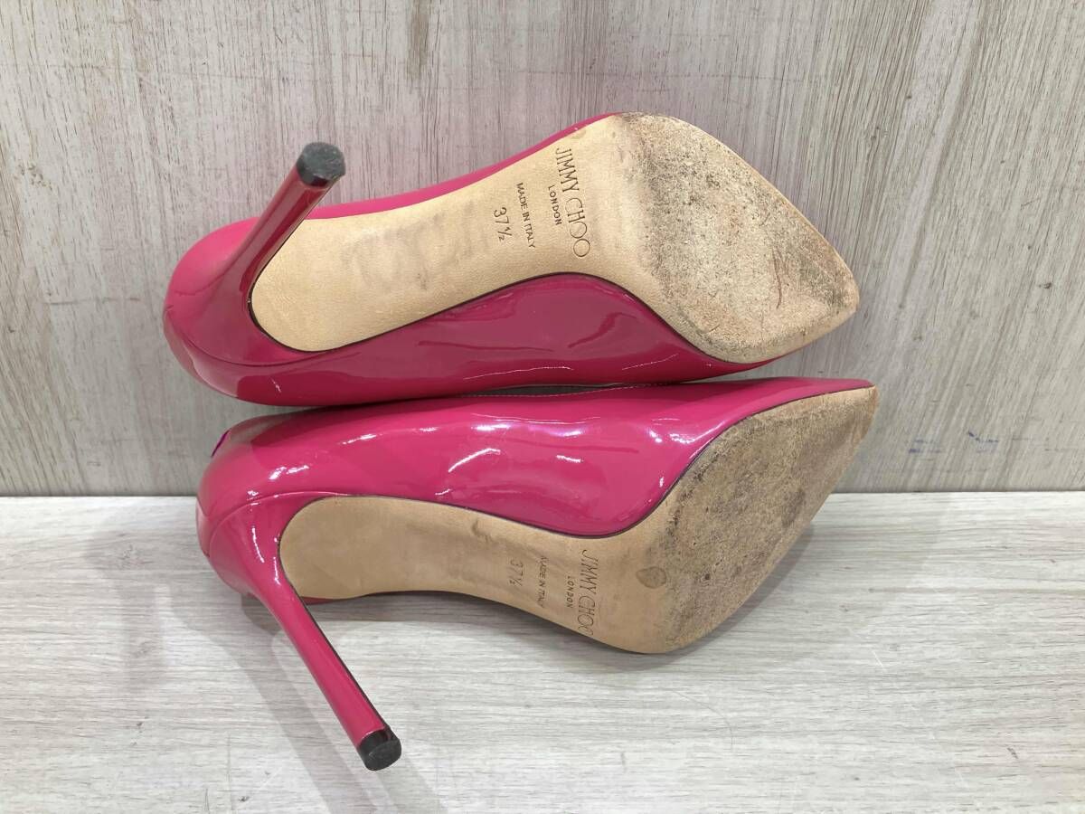 通年 JIMMY CHOO ジミーチュー パンプス エナメル ピンヒール ピンク