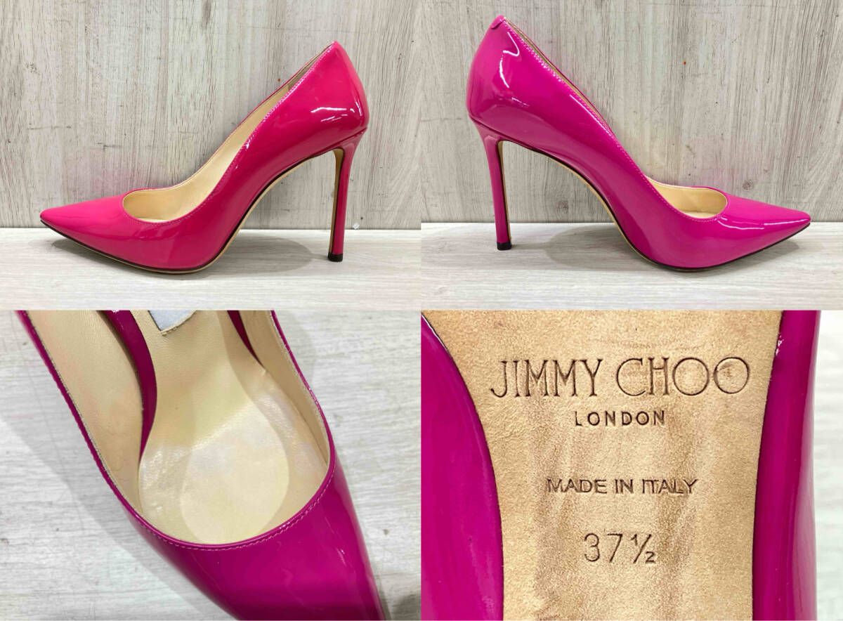 通年 JIMMY CHOO ジミーチュー パンプス エナメル ピンヒール ピンク
