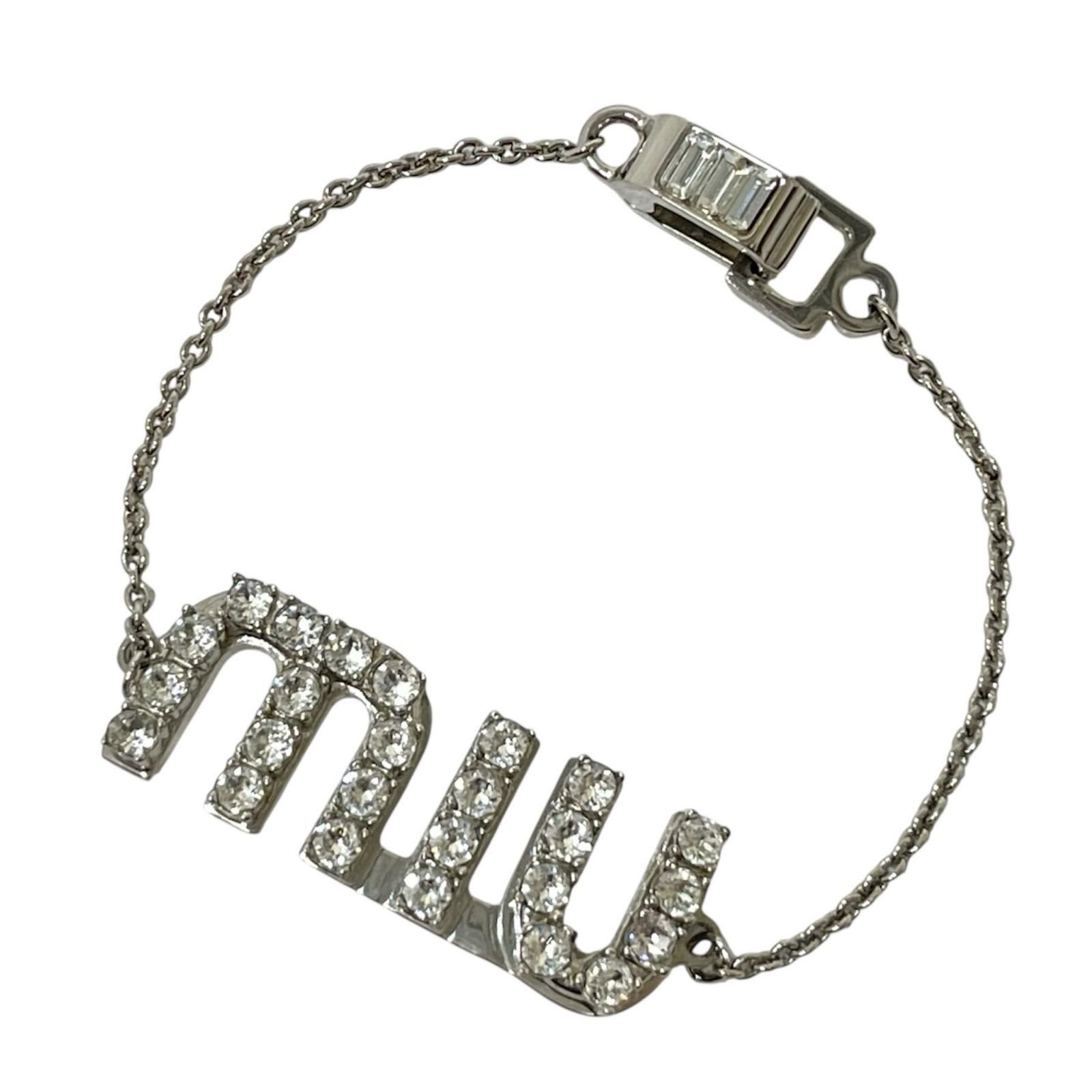 miumiu ブレスレット miu miu ロゴ ブレスレット Miu Miu Pre-Owned 2010s ロゴプレート