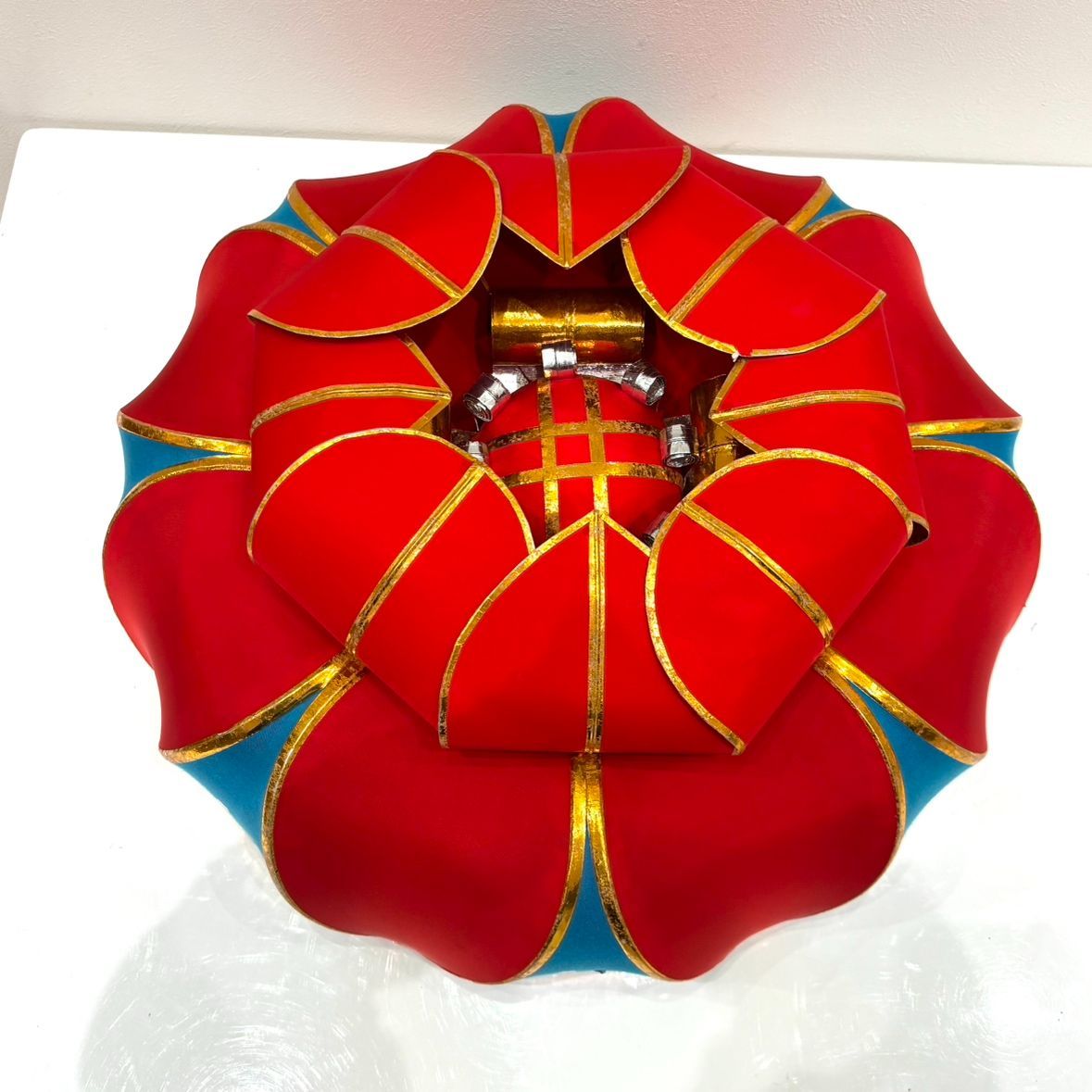 え沖】 琉球花笠 直径約47cm 高さ約22cm 琉球舞踊 沖縄 工芸品 伝統品