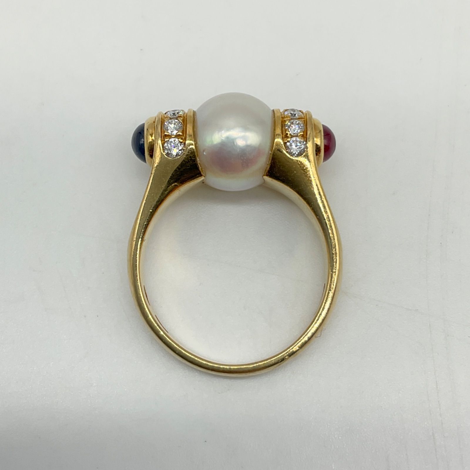 BVLGARI ブルガリ プレステージ パールリング パール×サファイア 