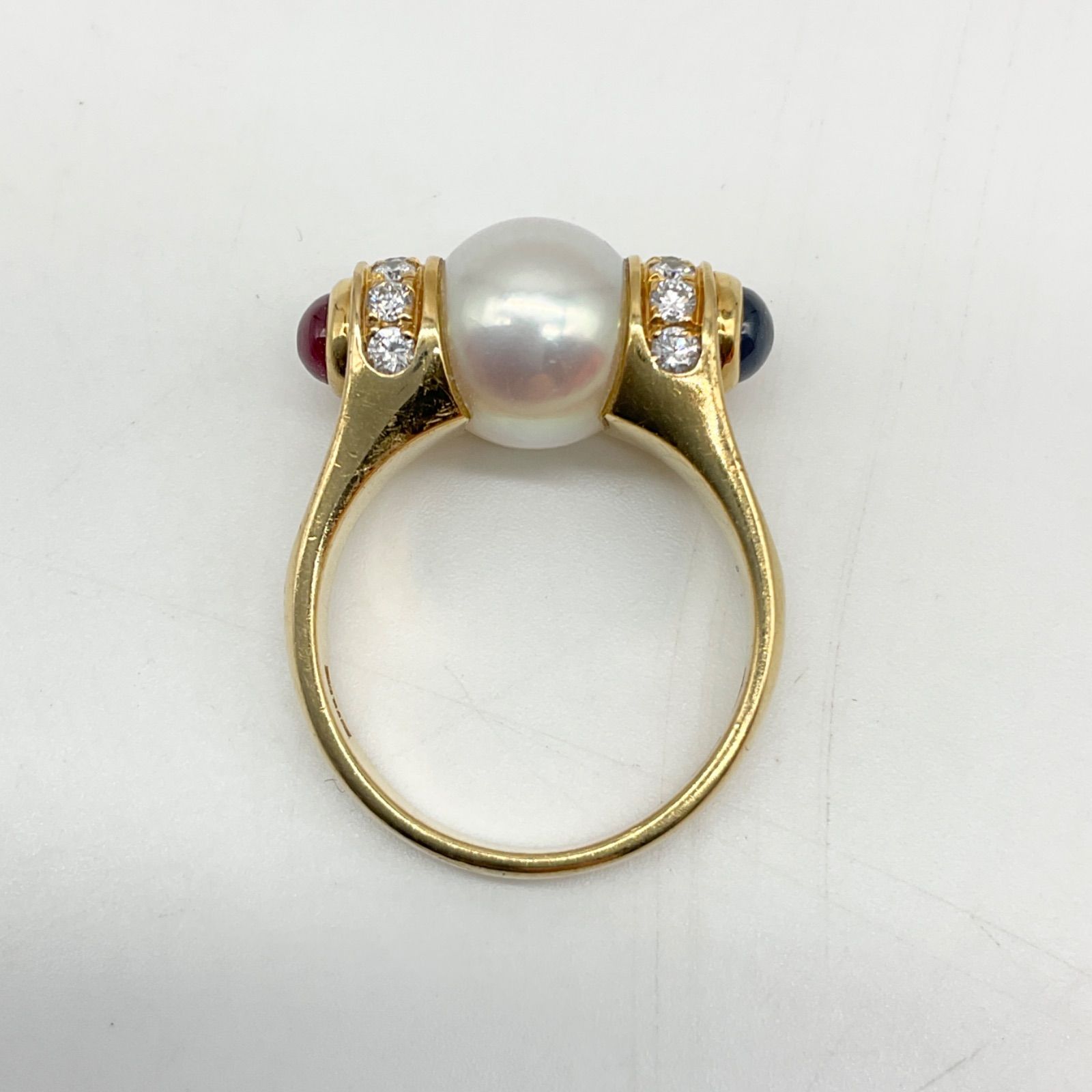 BVLGARI ブルガリ プレステージ パールリング パール×サファイア 