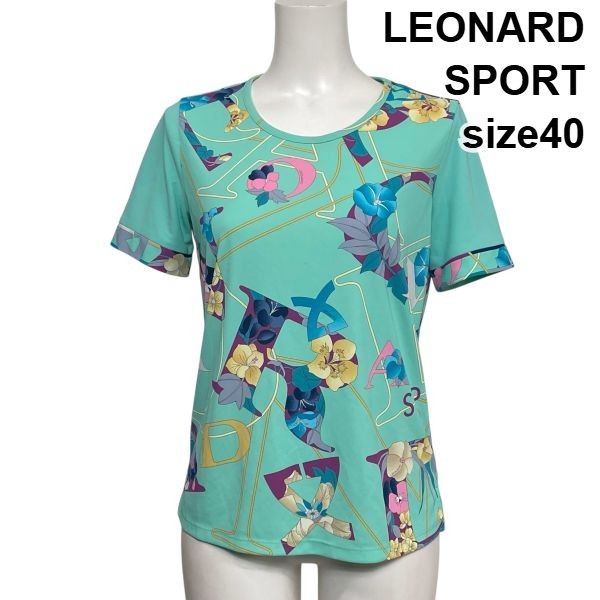 レオナール　半袖 □ レオナールスポーツ LEONARD フラワープリント カットソー Tシャツ