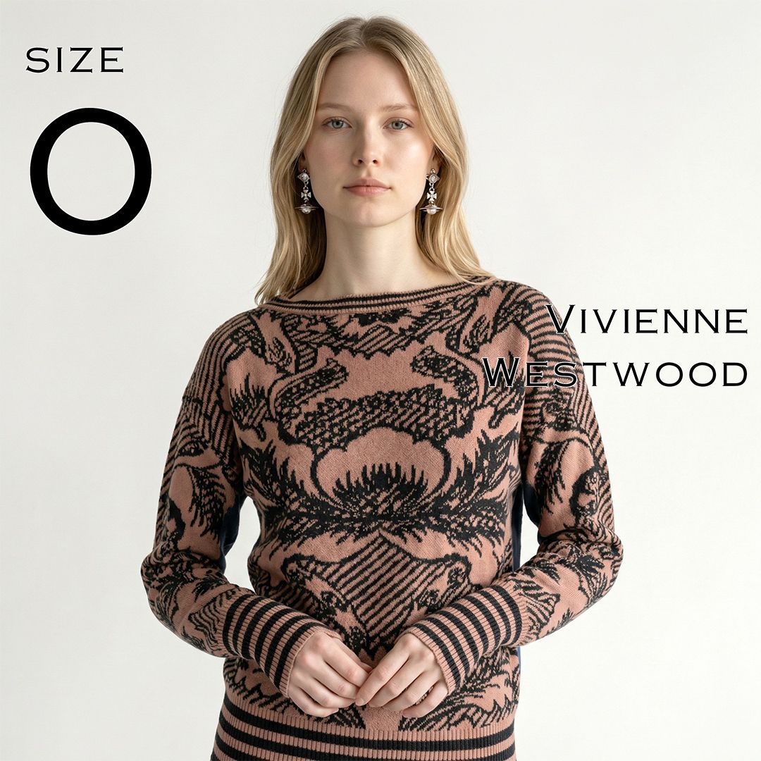 Vivian Westwoodヴィヴィアンウエストウッド ジャガード総柄コットン混